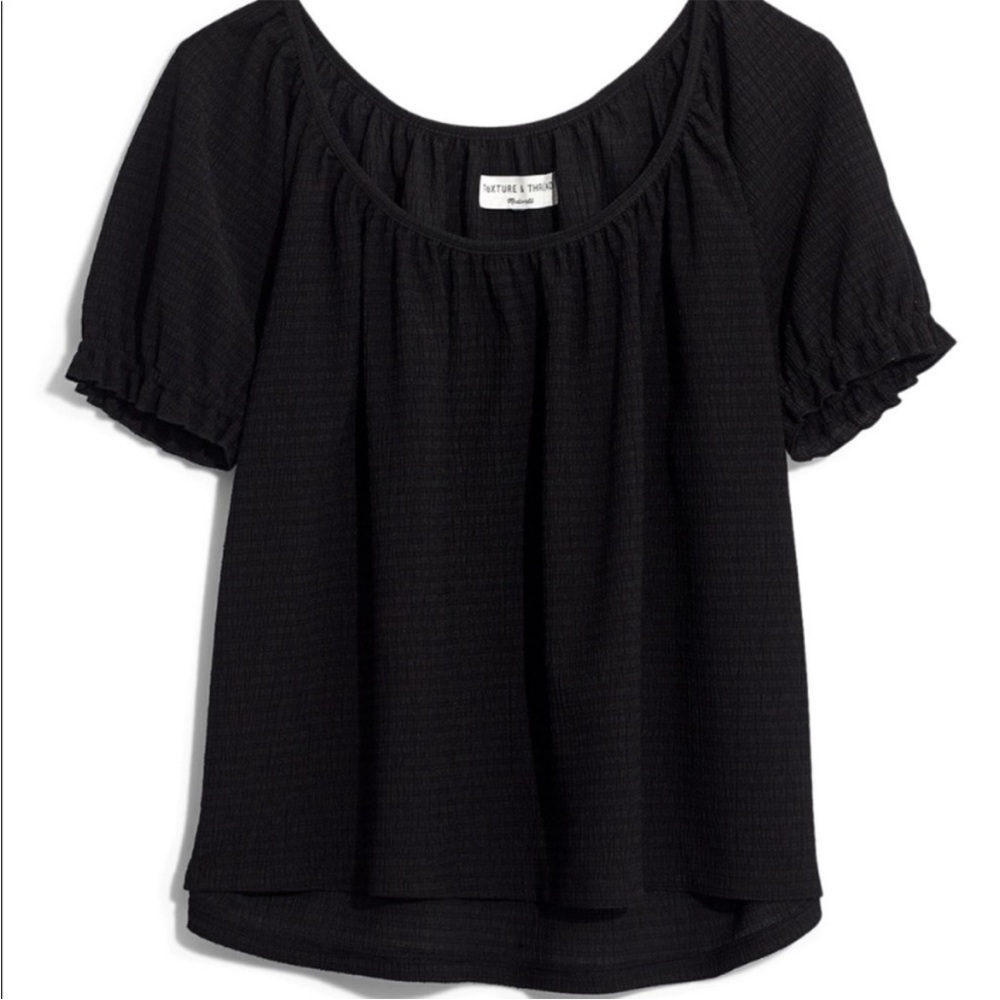 Madewell texture & thread peasant top SIZE XXS